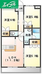 フィールドアップ2 3LDKの間取図画像