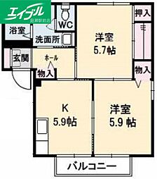 パークヒル　B棟 2階