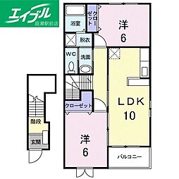 グランシャリオ 2LDKの間取図画像