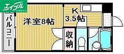 メゾン・フルール2 1Kの間取図画像