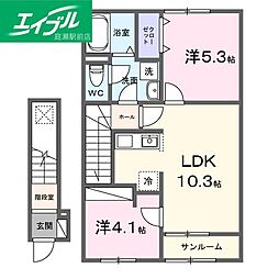 カーサヴィゴ鴨方 2階