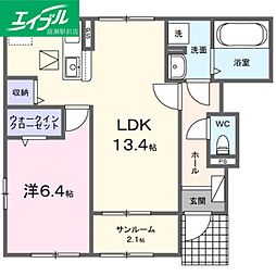 グレイスメゾン B 1階/-