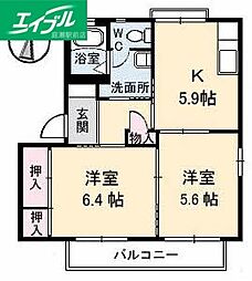 ティファニー B棟 2階