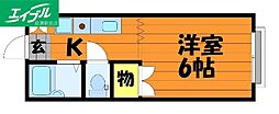 ピアACE21B 1Kの間取図画像