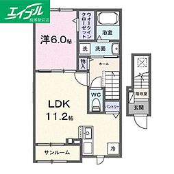 インステリア 1LDKの間取図画像