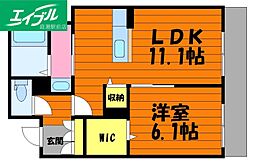 Viento 1LDKの間取図画像