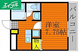 MSDハイツ 1Kの間取図画像