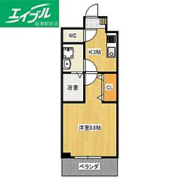 Bellacasafelice 1Kの間取図画像