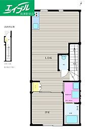 Ruhe ～月と星空のルーエ～ 1LDKの間取図画像