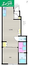 Ruhe ～月と星空のルーエ～ 1LDKの間取図画像