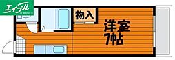 リトルハイツ 1Kの間取図画像