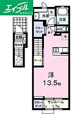 エムズガーデンＢ 2階