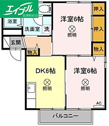 間取図画像 2DK