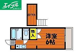 翠ハイツ 1DKの間取図画像