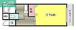 アクティブIN内山下 1Kの間取図画像