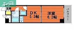 ライオンズマンション中山下 1DKの間取図画像