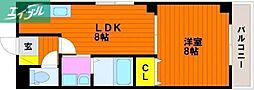 ロイヤルレジデンス 1LDKの間取図画像