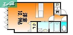 CRASSODAIKU 1Kの間取図画像