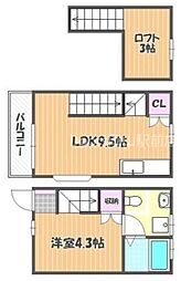 CENTER・FIELDMINATO 1LDKの間取図画像