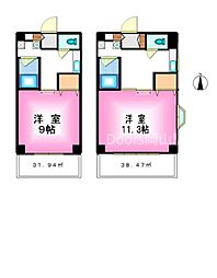 グランドール新福 1Kの間取図画像