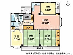 レジデンス伊島 4LDKの間取図画像