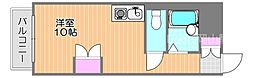 カーサプリメラ ワンルームの間取図画像