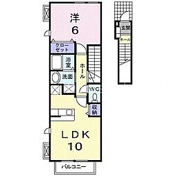 グランデyB棟 1LDKの間取図画像
