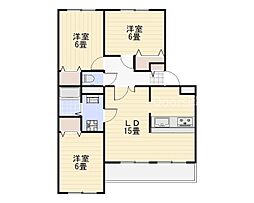メイプルリッチ壱番館 3LDKの間取図画像