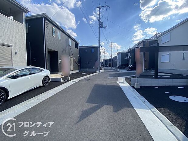 現地写真更新!現地ご案内とともに住宅ローンのご相談も承ります!実際の道路幅や雰囲気は、ぜひ一緒に現地で確認いたしましょう