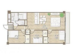 くずはニューハイツ 3LDKの間取図画像