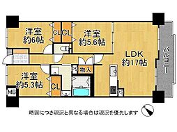 ダイアパレス樟葉 3LDKの間取図画像