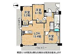 ライオンズガーデン枚方藤阪 3LDKの間取図画像