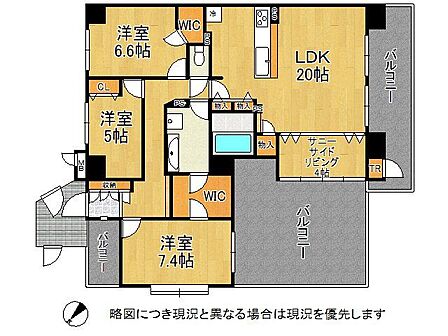 3LDK 間取り