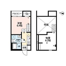 モンテベルデ ワンルームの間取図画像