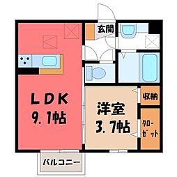 JR東北本線 小山駅 徒歩14分 1階/-