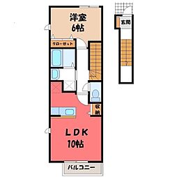 SHIINAHEIGHTS3 1LDKの間取図画像