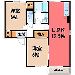 コーポグランデ D 1階/-