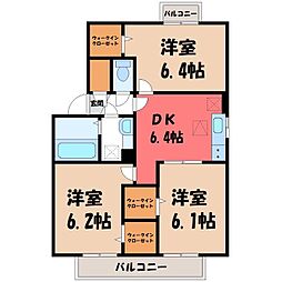 ヤマト学園寮なでしこ 3DKの間取図画像