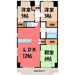 スカイシティー神山 3LDKの間取図画像