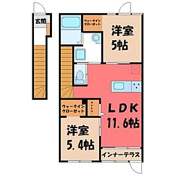 マルシェおがわ 2LDKの間取図画像
