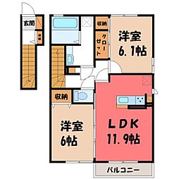 プラウド ヴィラ D 2階