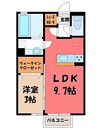 メゾンドショコラ 1LDKの間取図画像