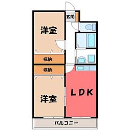 メゾン・グリーンモール2 2LDKの間取図画像