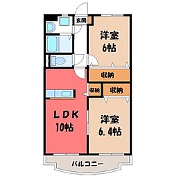 ユーミーナリサ 2LDKの間取図画像