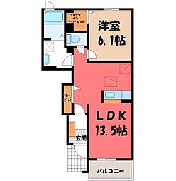 アオーラ泉 1LDKの間取図画像