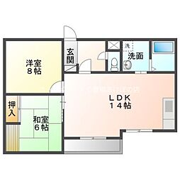 マロン・ドゥムール 3階2LDKの間取り