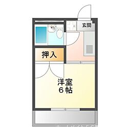 ハイシティ小池 3階1Kの間取り