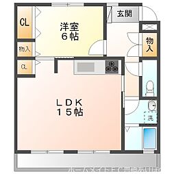 コーポラスM・Ｏ・Ｔ 3階1LDKの間取り