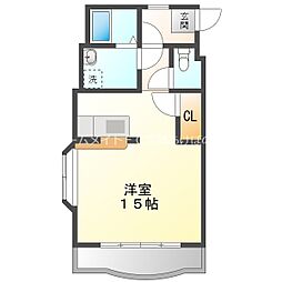 やまやの森 5階ワンルームの間取り