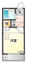 ユトリロ談合町 1Kの間取図画像